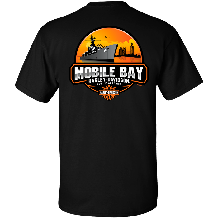Mobile Bay Logo Men's Short Sleeve Shirt w/ Pocket