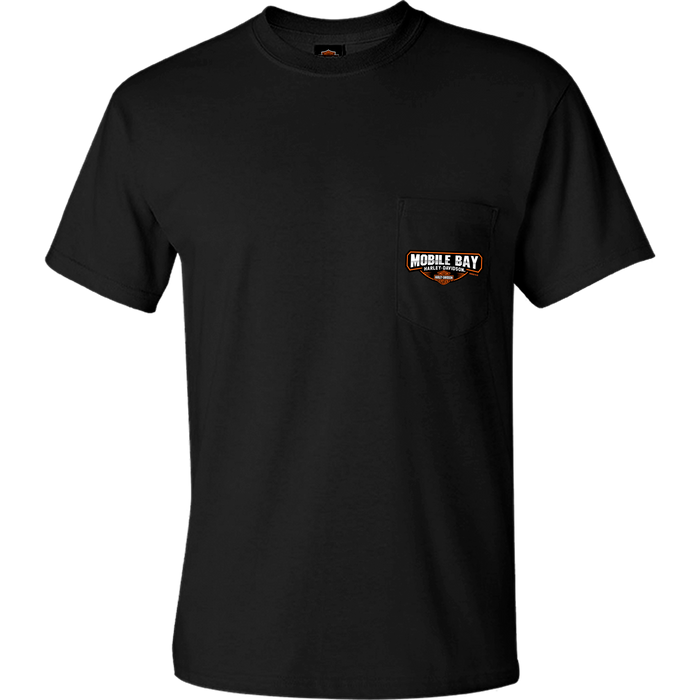 Mobile Bay Logo Men's Short Sleeve Shirt w/ Pocket