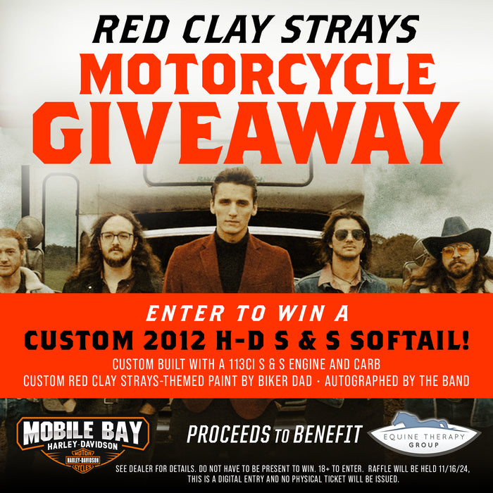 Red Clay Strays Motorcycle Giveaway Raffle Ticket